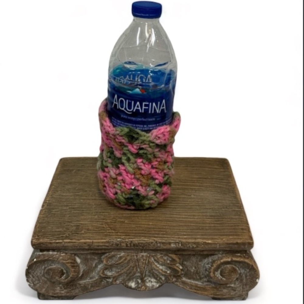 Crochet Koozie Pastel Tulip Handcrafted Handmade NEW made to order